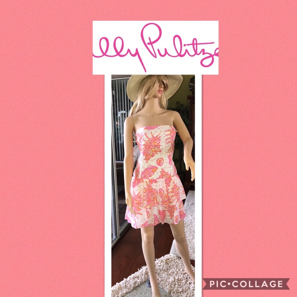 🍃🌸 Lilly Pulitzer Tiered Strapless Dress